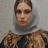 Handmade Angora Knitted Hood: Chunky Winter Neck Warmer