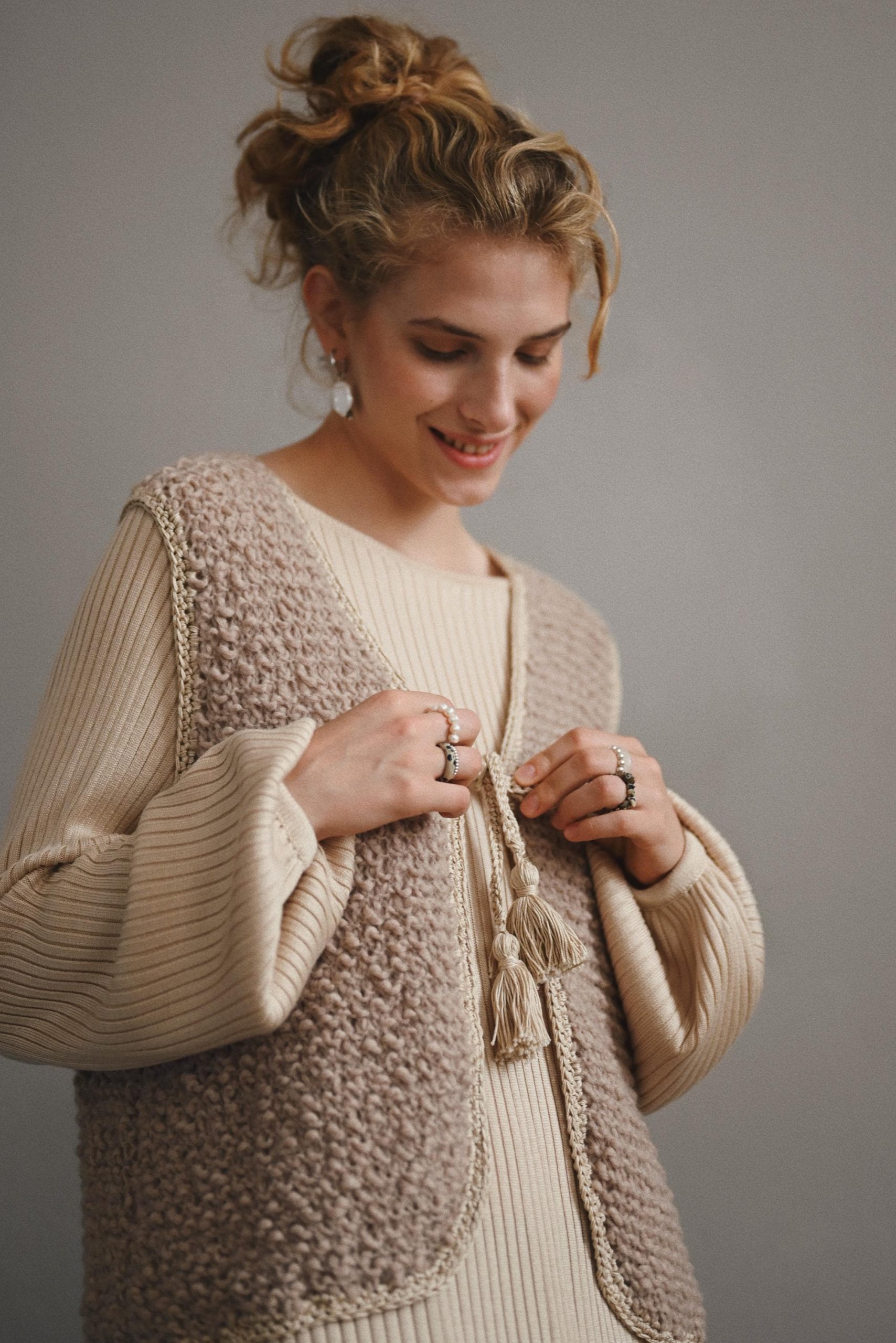 Handmade Merino Alpaca Wool Vest: Sleeveless Knit Gilet