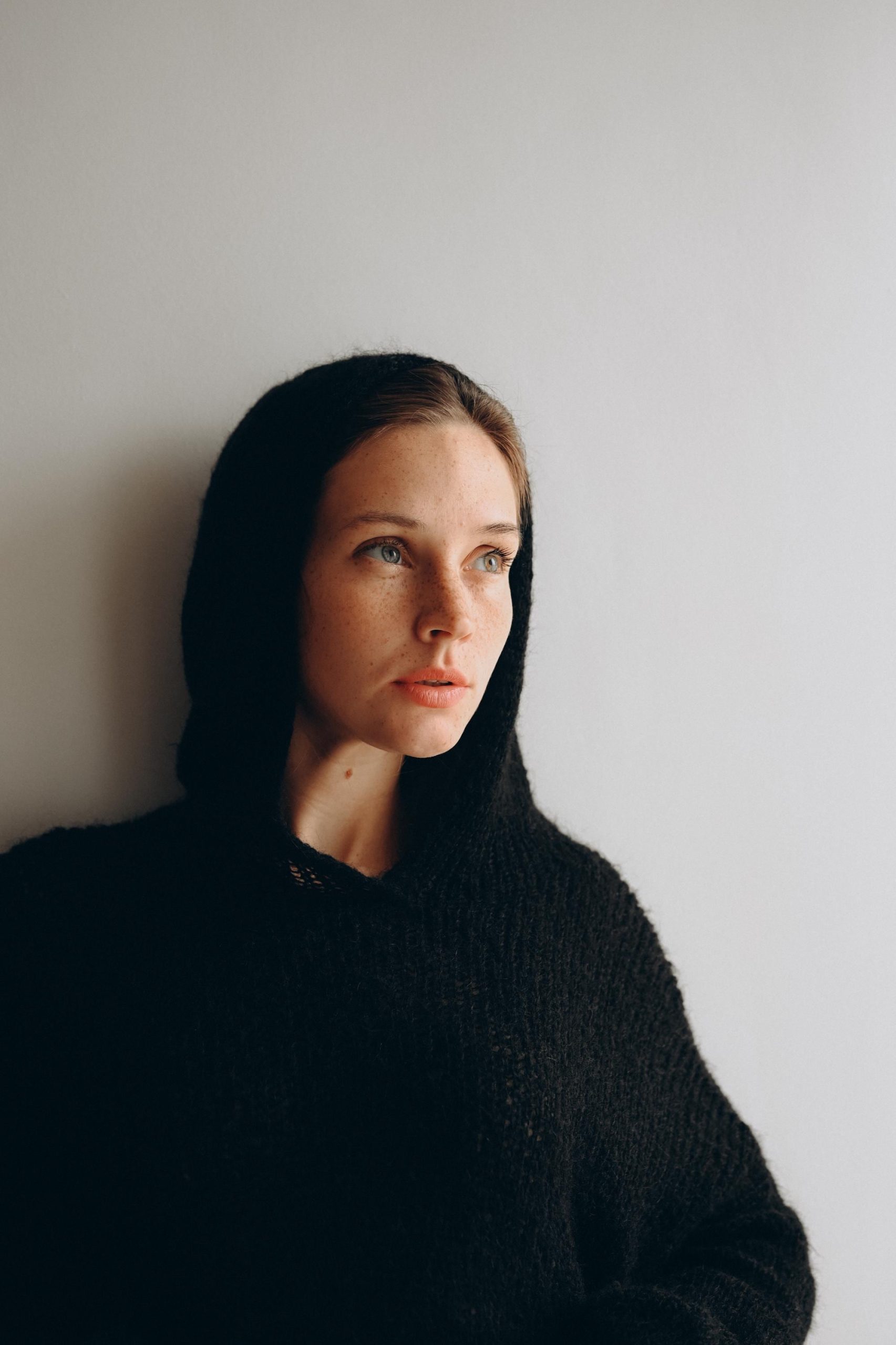 Black Mohair Cowl Neck Sweater: Women's Goth Jumper