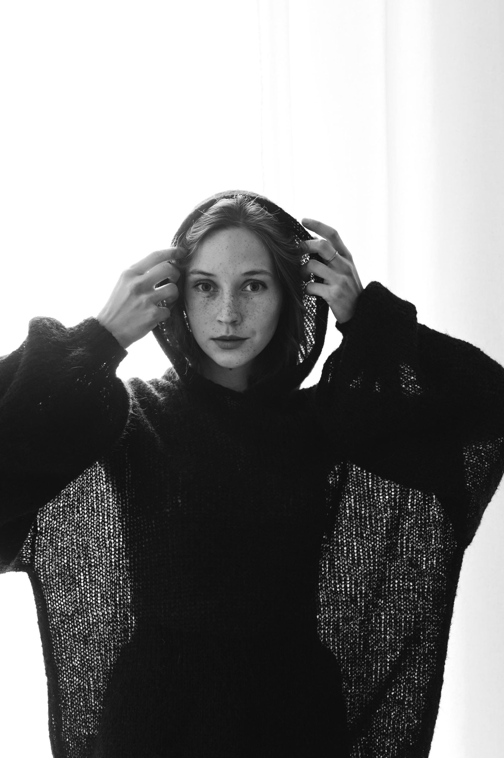 Black Mohair Cowl Neck Sweater: Women's Goth Jumper