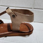 Handmade Moroccan Leather Sandals – Braided Flat Sandals For Women – Natural Tan Summer Shoes With Ankle Strap – Artisanmoroccatelie