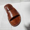 Handmade Moroccan Leather Sandals For Men – Brown Slip-on Summer Sandals – Traditional Men’s Shoes Eu 40 To 50 – Open Toe Artisanal Footwear